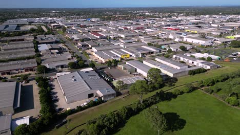 Reversing-aerial-views-over-the-industrial-area-of-Brendale