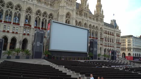People-Prepares-for-Film-Festival-Month-near-The-Vienna-City-Hall