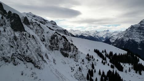 Fronalpstock-Switzerland-Glarus-Swiss-alps-unreal-background-aerial