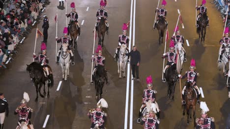 Participants-riding-on-horses-at-the-Three-Wise-Men-festival,-also-known-as-the-Three-Kings-Parade