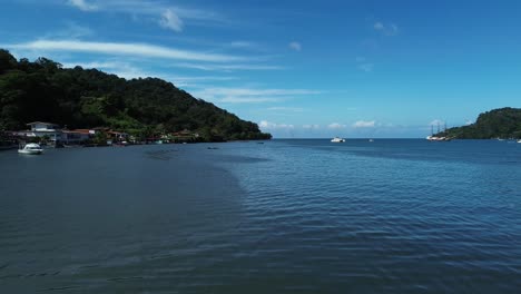 Vista-Aérea,-Puerto-De-Portobelo,-Colón-Panamá