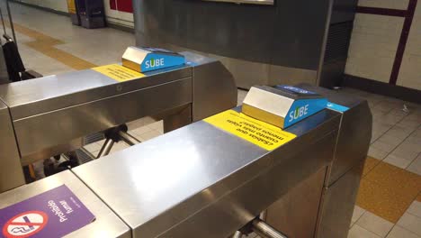 Turnstile-Entrance-of-Underground-Metro-Subway-Station-in-Buenos-Aires-Argentina