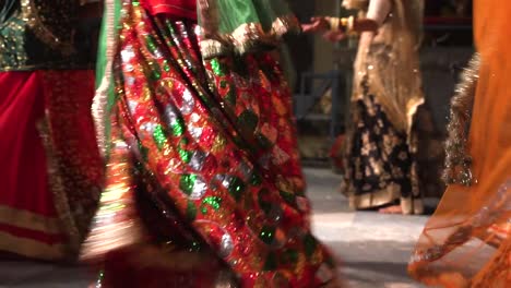 Young-Indian-women-in-national-costumes-dance-at-the-open-festival-of-traditional-Rajasthan-culture