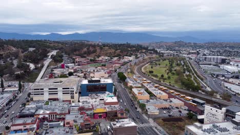 Drone-shot-of-Chinatown-Los-Angeles