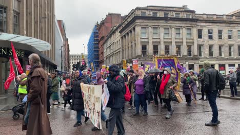 Anti-Rassismus-Demonstranten-Marschierten-In-Der-Stadt-Glasgow