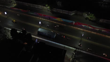 RAJKOT-AERIAL-DRONE-VIEW-Dawn-camera-moving-forward-where-vehicles-are-exiting