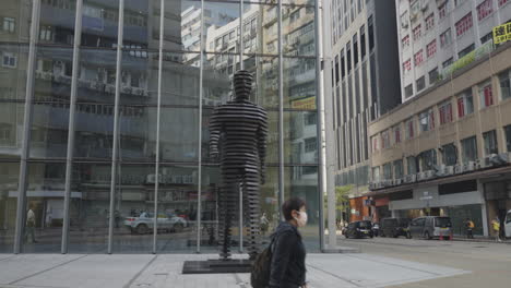 Escaparate-De-Esculturas-De-Arte-Moderno-Abstracto-En-Hong-Kong