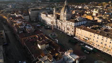 Piazza-Navona---Forward-Drone-Shot.-Rome,-Italy