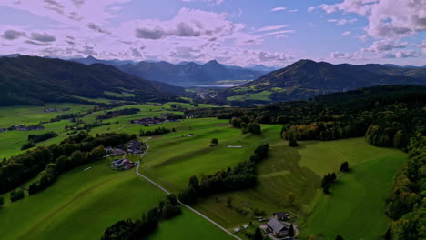 Green-Nature-Landscape-With-Mountains-And-Architectures-In-The-Countryside