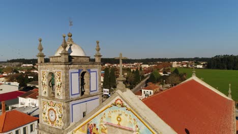 Válega-Kirche-In-Portugal-Luftaufnahme