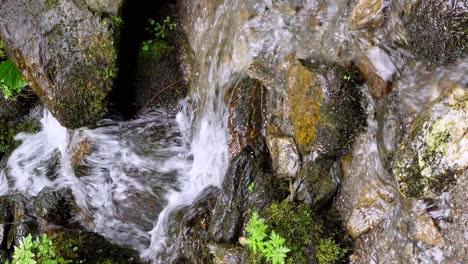 Mountain-creek-flowing-along-a-stony-riverbed