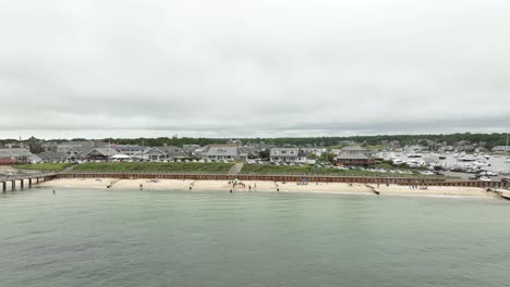 Drone-shot-of-the-cape-cod-shoreline-on-the-Massachusetts-coast