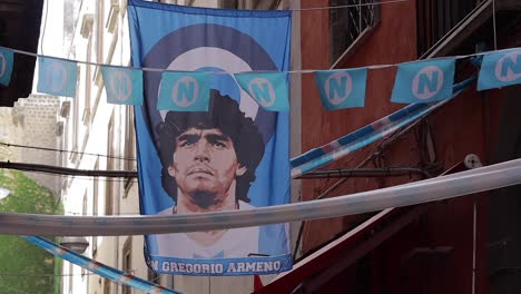 Maradona-gallery-picture-on-the-street-of-Naples