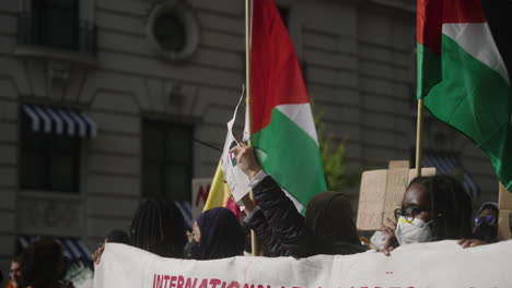 Una-Mujer-Sostiene-Un-Cartel-Entre-Una-Multitud-De-Manifestantes-Pro-Palestinos-En-La-Marcha-En-Washington.