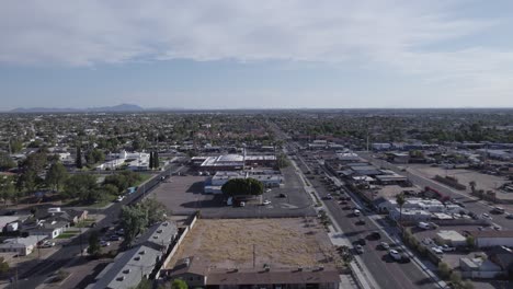 Edificios-Comerciales-A-Lo-Largo-De-South-Mesa-Drive-En-Mesa,-Arizona