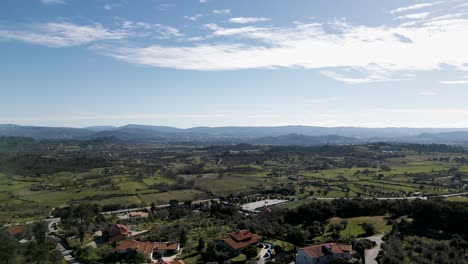 Belmonte-Landscape-Panorama,-Castelo-Branco,-Portugal---aerial