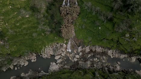 Aerial-top-View:-Varosa-River,-Lamego,-Portugal