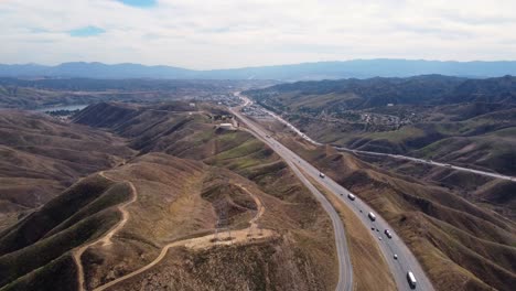 Drone-shot-of-Santa-Clarita-California