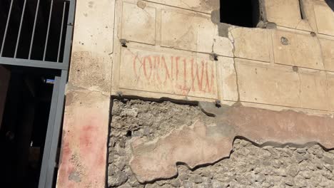 ¨Cornelium¨-inscription-at-the-entrance-of-an-ancient-Roman-villa-in-Pompeii