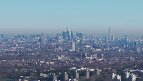 Enge-Luftbildaufnahme-Der-Skyline-Im-Zentrum-Von-London-Von-Richmond-Aus