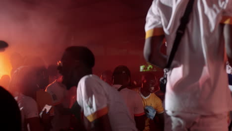 Ivorian-Man-Celebrating-In-A-Fan-Zone-After-Ivory-Coast-Win,-Africa-Cup-of-Nations-2023,-Abidjan