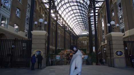 A-View-Of-Hays-Galleria-Shopping-Mall-In-London,-England,-Great-Britain,-UK