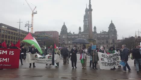 A-pro-Palestine-counter-protest-in-a-busy-George-Square