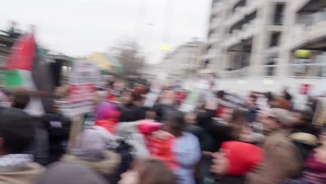 Angry-Group-of-Protesters-Crowd-Around-Police-After-Arrest-Made---Palestine-Israel-Protest