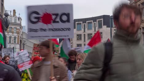 Timelapse-of-People-at-Pro-Palestine-Protest,-St