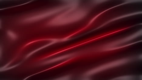 Roter-Hintergrund-Im-Vollbildmodus,-Vorderansicht,-Zeitlupe-Im-Wind-Flatternd,-Elegante-Seidige-Textur-Wehend,-Filmähnliche-Optik-Und-Haptik,-Glatt-Und-Glänzend