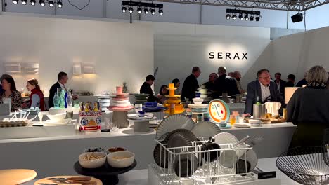 Many-Customer-at-serax-shopping-interior-goods-at-trade-fair