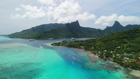 Paisajes-Tropicales-De-Tahití,-Polinesia-Francesa