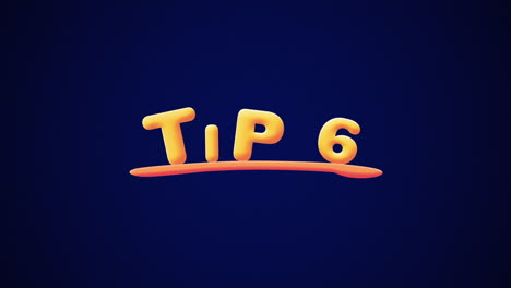 Tip-6-Wobbly-gold-yellow-text-Animation-pop-up-effect-on-a-dark-blue-background-with-texture