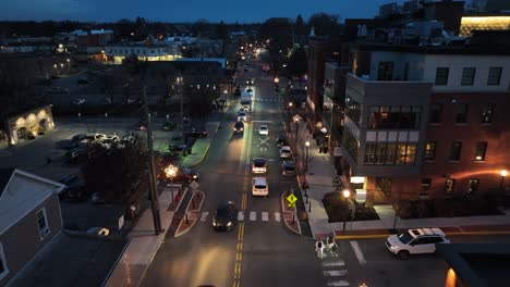 Blue-hour-in-busy-small-town-USA
