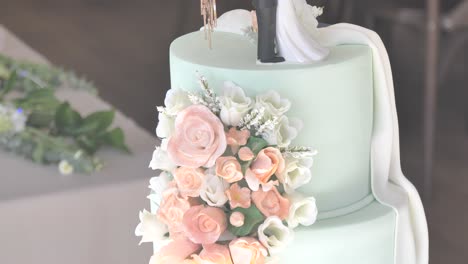 Shot-of-wedding-and-birthday-cake-and-decoration