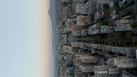 Santiago-De-Chile-La-Moneda-Luftaufnahme,-Vertikal-Reisend