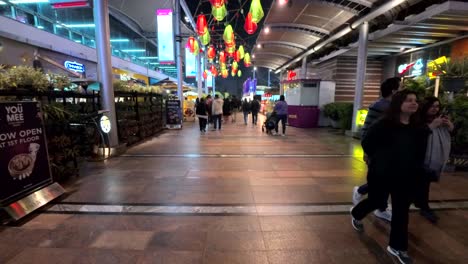 View-of-DLF-Cyberhub-from-the-ground-floor-in-Gurgaon,-India