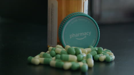 Close-Up-of-an-Amazon-Pharmacy-Prescription-Pill-Bottle-with-Capsules