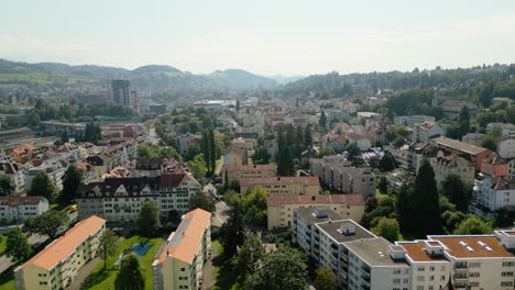 Antena-De-La-Ciudad-St.-Galen-En-Suiza