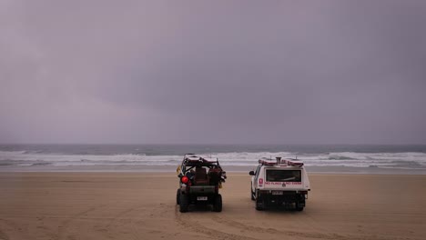 Playas-Vacías-Debido-A-Fuertes-Lluvias-Y-Mal-Tiempo-En-Surfers-Paradise.