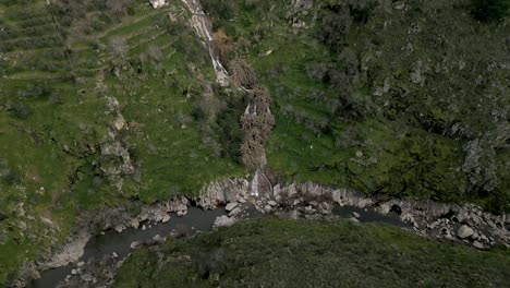 Terraced-fields-by-Lamego,-Portugal---aerial