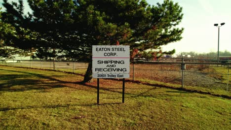 Eaton-Steel-Corp-Shipping-and-Recieving-sign-from-20601-Trolley-East