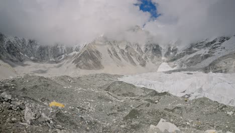 View-to-Everest-Base-Camp,-Nepal,-4K