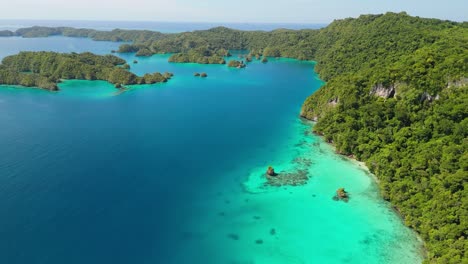 Islas-Tropicales-En-Fiji-Con-Paso-Elevado-De-Drones