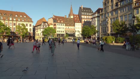 Place-Kléber-is-the-central-square-of-Strasbourg,-France