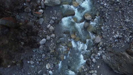 Drone-is-following-Mountain-River-in-Europe-Austria