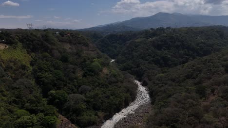 Aéreo-Zumbido-Bosque-Tropical-Río-Costa-Rica