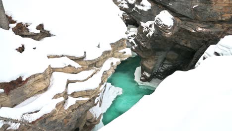 Blue-Water-Running-With-Snow-and-Rocks