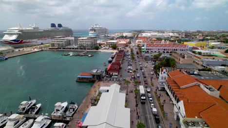 port-area-oranjestad-aruba-aerial-push-in