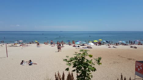 Crowded-Public-Sandy-Beach-on-Black-Sea